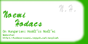 noemi hodacs business card